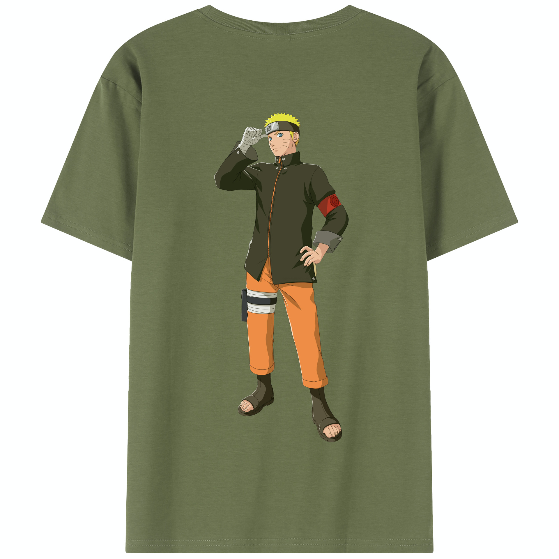 （画像用） NARUTO -ナルト- うずまき ナルト Uzumaki Naruto 綿100％半袖Tシャツ（背面プリント）